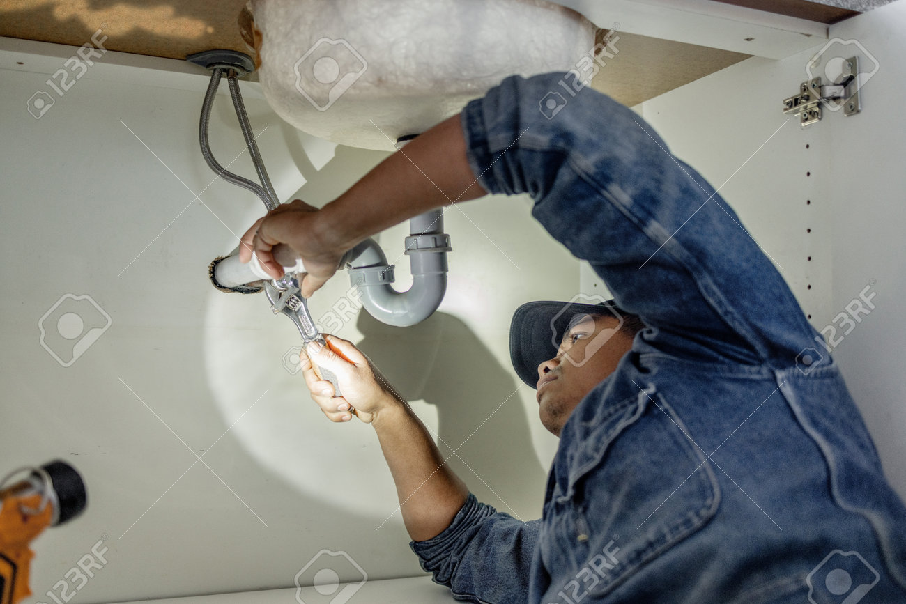 Professional electrician working